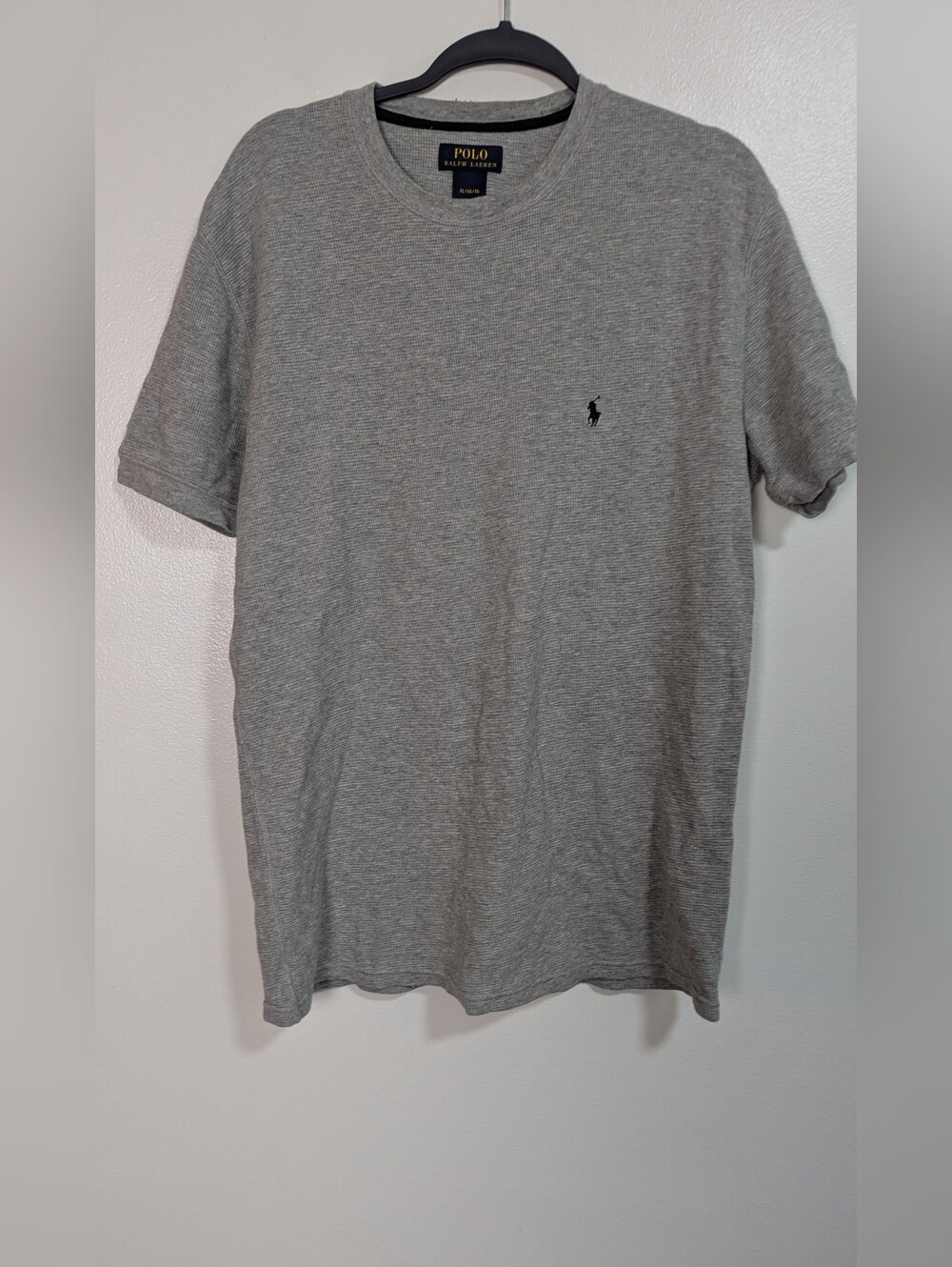 Polo Ralph Lauren Men's Size XL Grey 100% Cotton Fitted Short Sleeve Tee